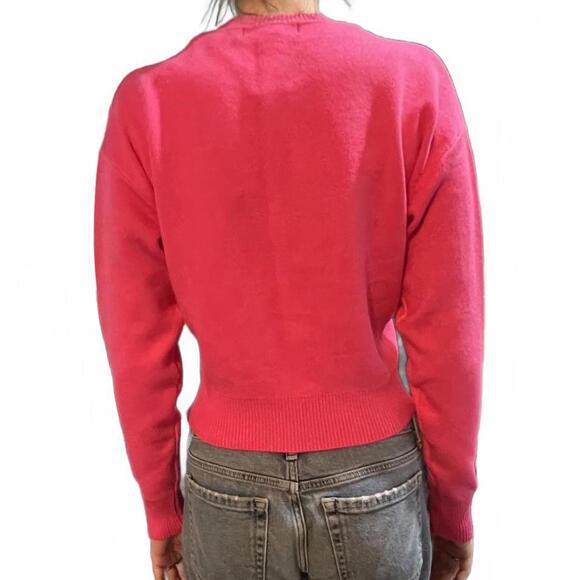 Madden Girl Pink 'Call Me' Sweater, Size Small - Picture 3 of 8